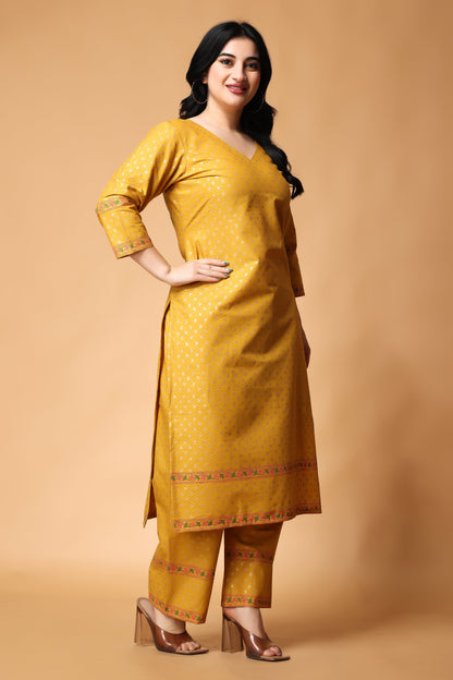Summer Radiance Foiled Kurta Set