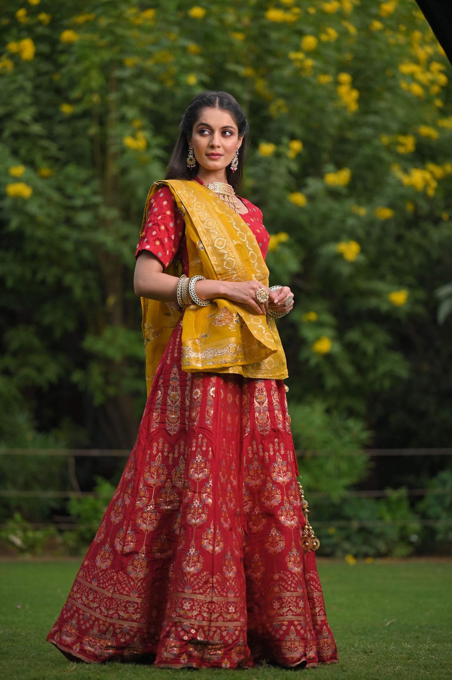 Women Plus Size Timeless Glow Banarasi Silk Lehenga