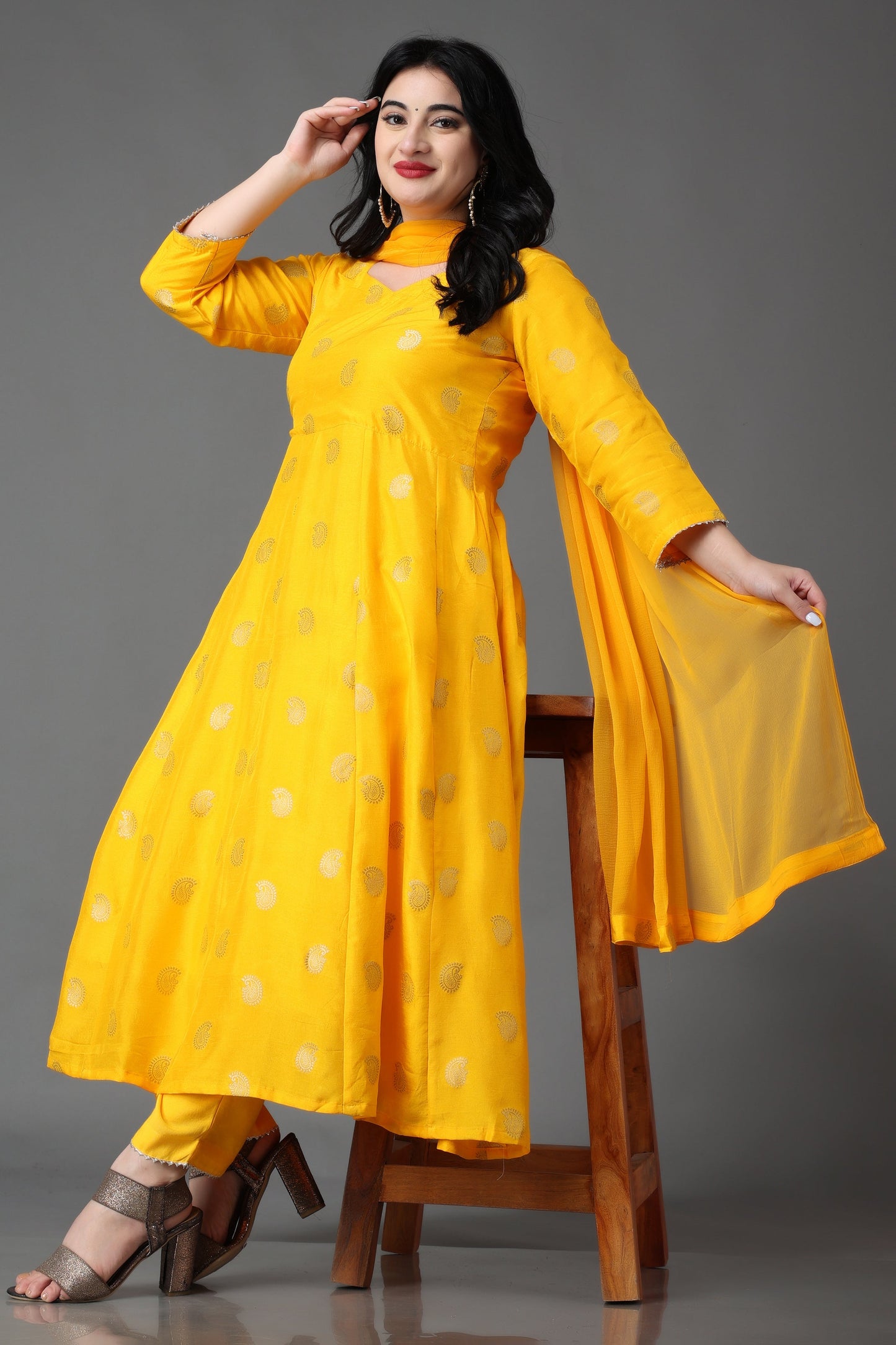 Sunrose Silk Fancy Anarkali Suit