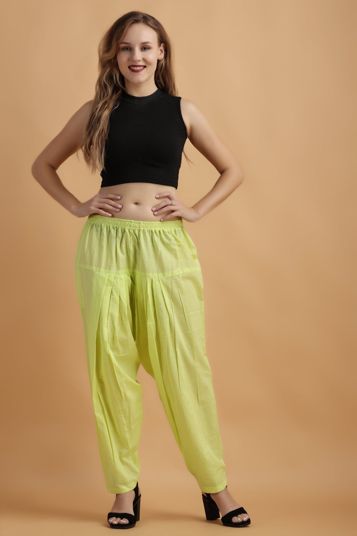 Women Plus Size Multicolor Easy Fit Cotton Salwar | Vilasata